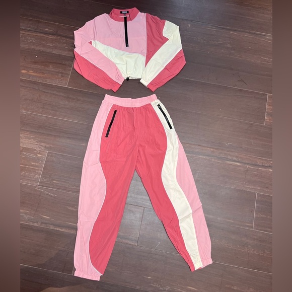 NWT Track Pant and Long Sleeve Top Boutique Set Cream Kiss - Picture 1 of 8